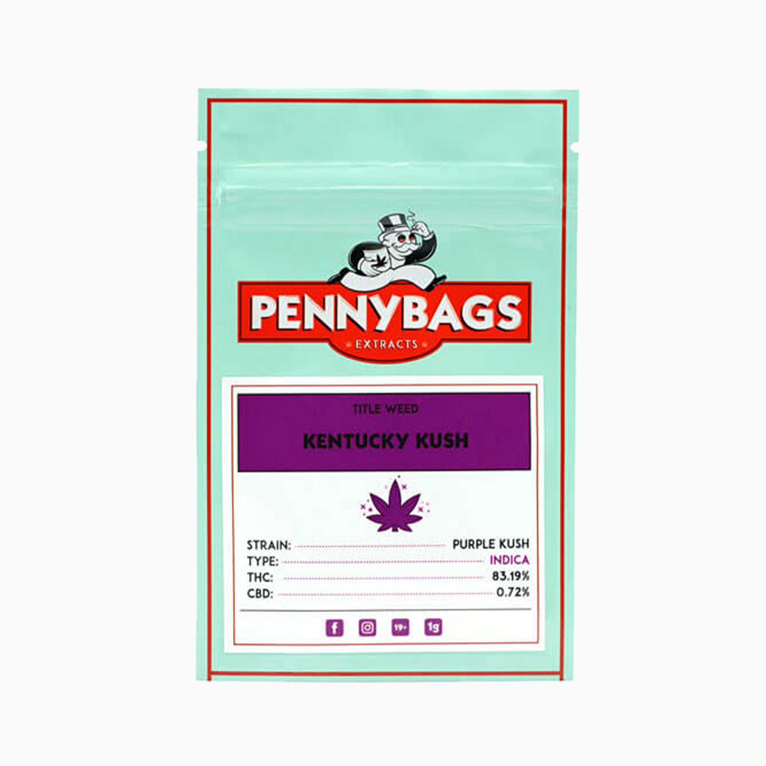 Pennybags Brand Product Box On White, Front View