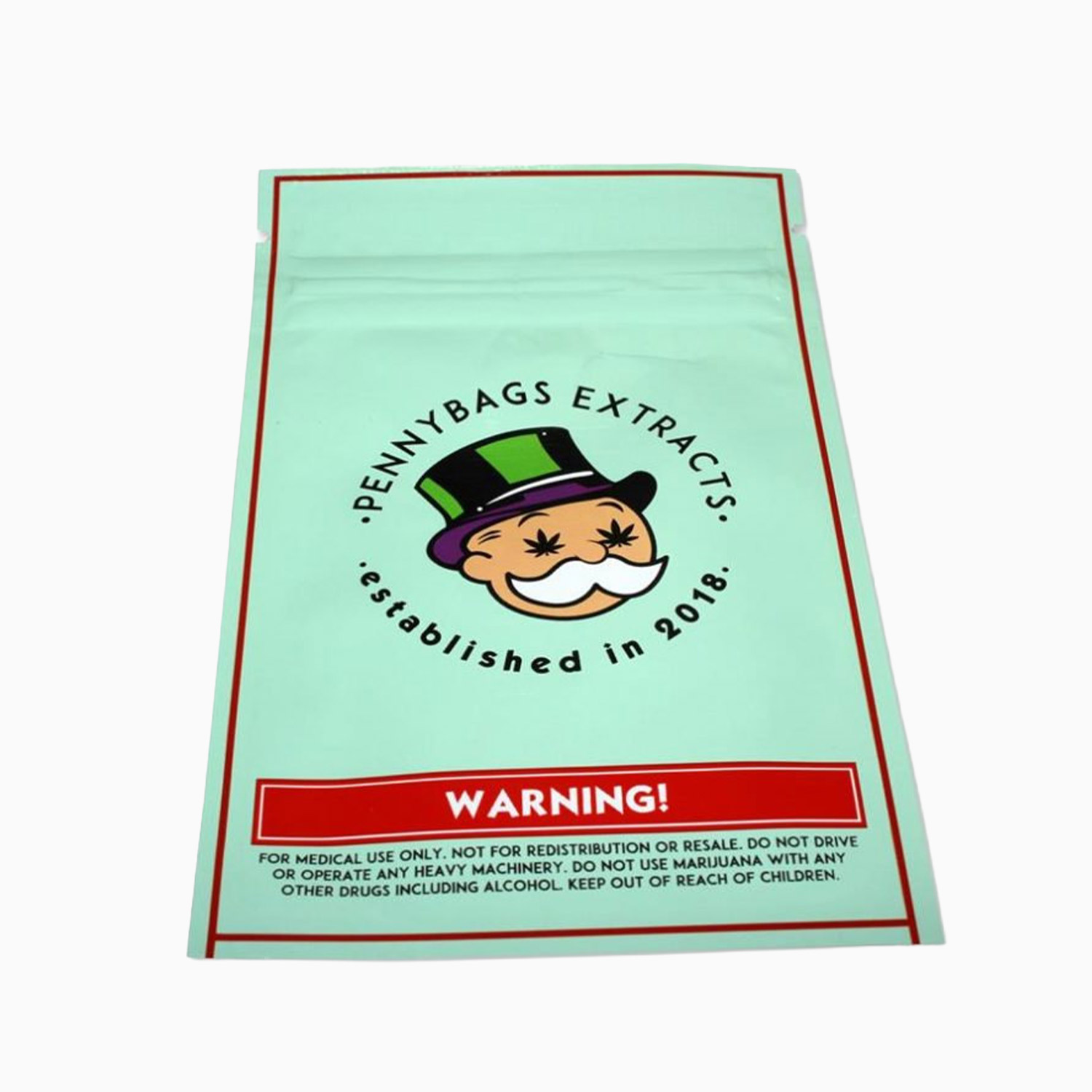 Green Infused Gummy Candy Product Packaging, Front View