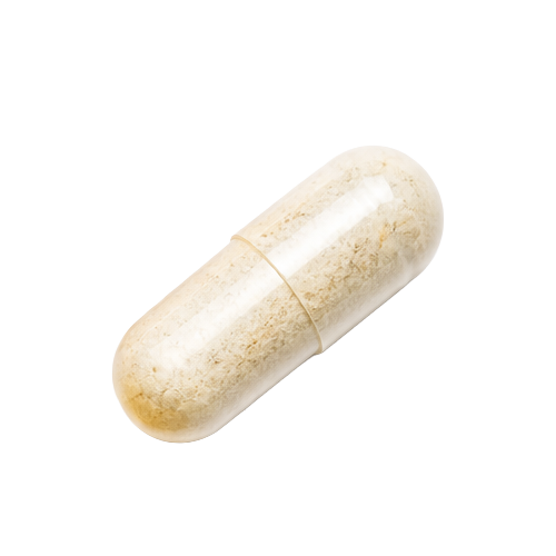 White Capsule Pill On White Background, Side View